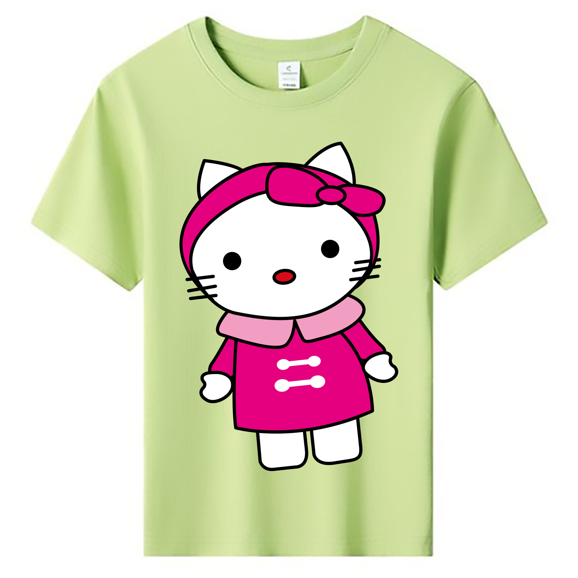 （画像用） Hello Kitty ハローキティ 綿100％キッズTシャツ（フロントプリント）